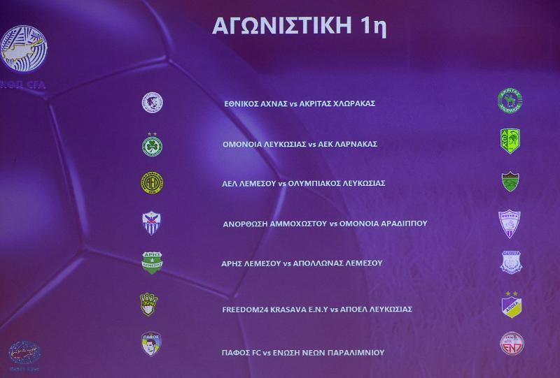 Το πρόγραμμα της 1ης αγωνιστικής της Cyprus League by Stoiximan thumb