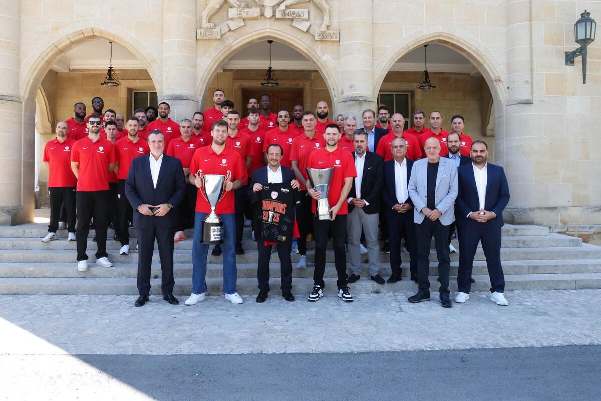Επίσκεψη Ολυμπιακού στον ΠτΔ, Νίκο Χριστοδουλίδη thumb